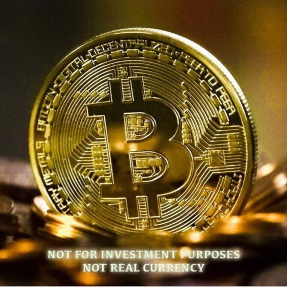 24K Gold Plated Bitcoin Coin Souvenirs